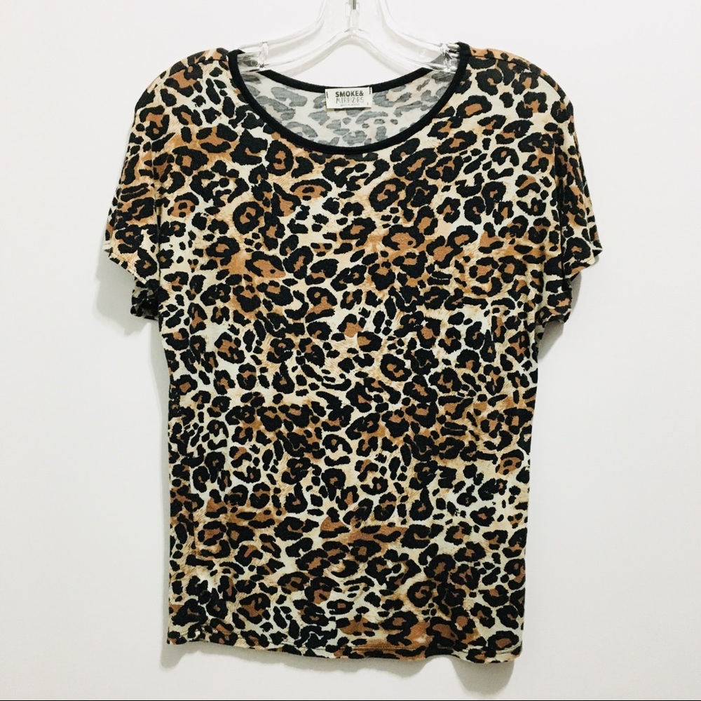 Smoke & Mirrors Women’s Cheetah Leopard Animal Print Summer Top